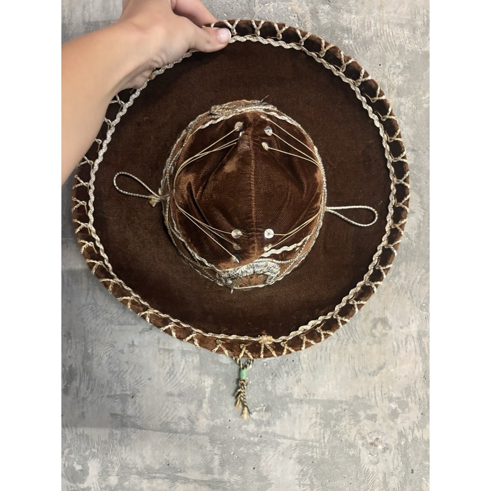Kids Vintage Velvet  Authentic Mexican Mariachi Sombrero Rare
